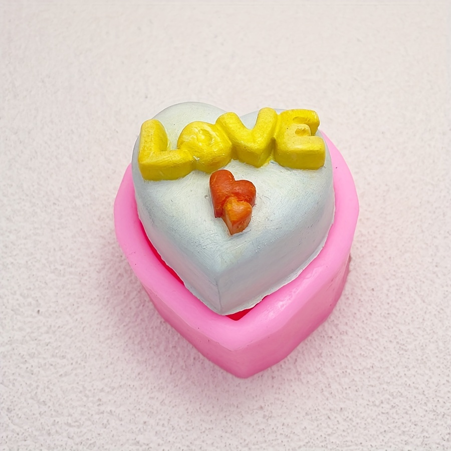 Silicone Soap Mold Love Heart Rose Chocolate Mold Candle Polymer