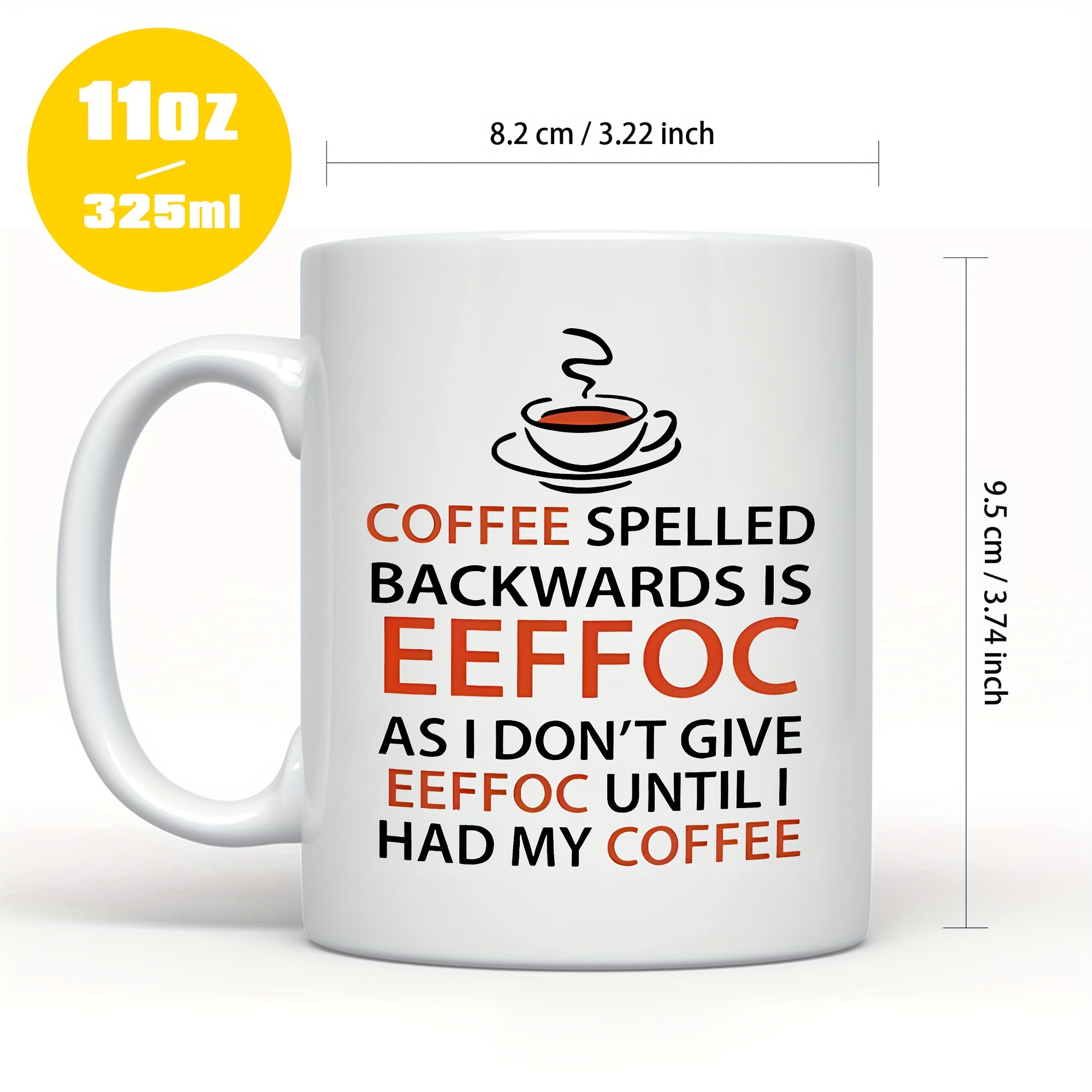Personalized One Awesome Mom Funny Edge to Edge Coffee Mug 11oz Unifury