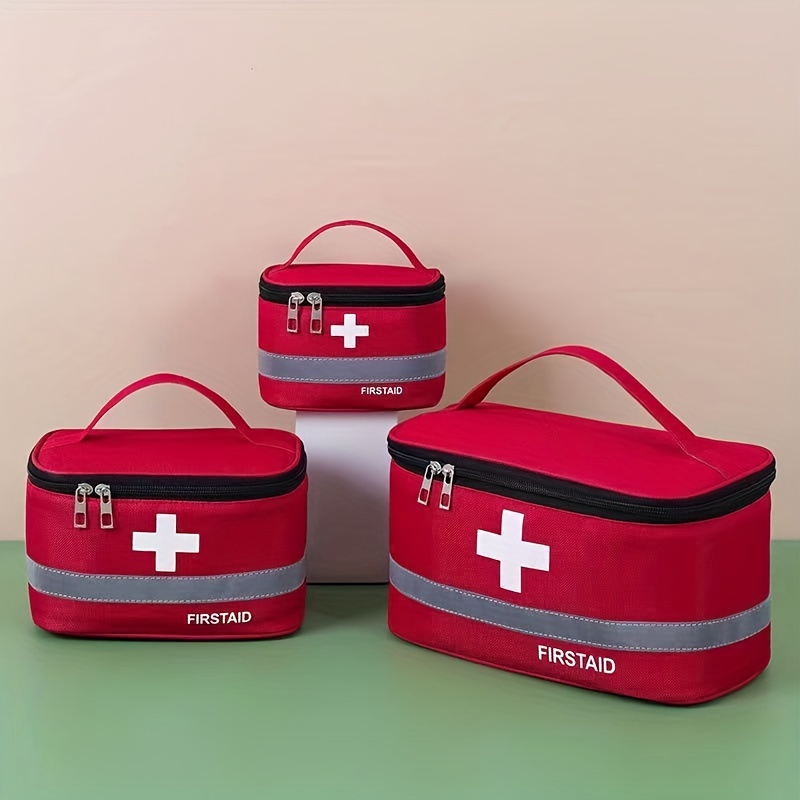 Portable First Aid Bag Durable First Aid Kit Bag With Zipper - Temu Canada