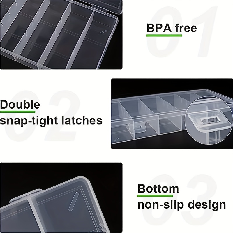 Plastic Storage Box Transparent Visible Clear Rectangle - Temu