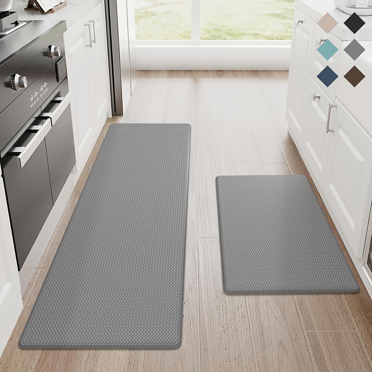 Color G Kitchen Mats for Floor Cushioned Anti Fatigue, Kitchen Floor Mats  Non Slip in Front of Sink, Foam Padded Kitchen Mats for Standing