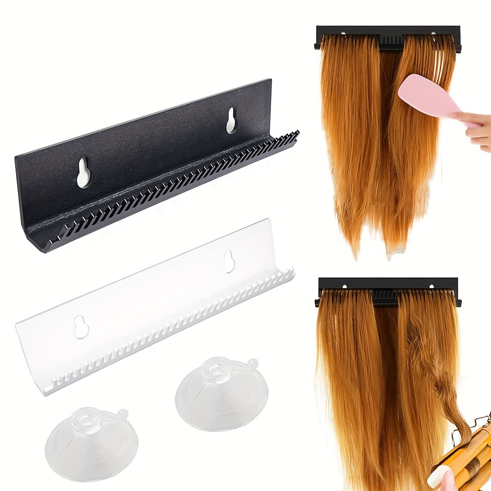 Hair Extension Holder Black White Acrylic Hair Extension Hanger Portable Extension  Holder Wig Storage Rack Hair Extension Holder