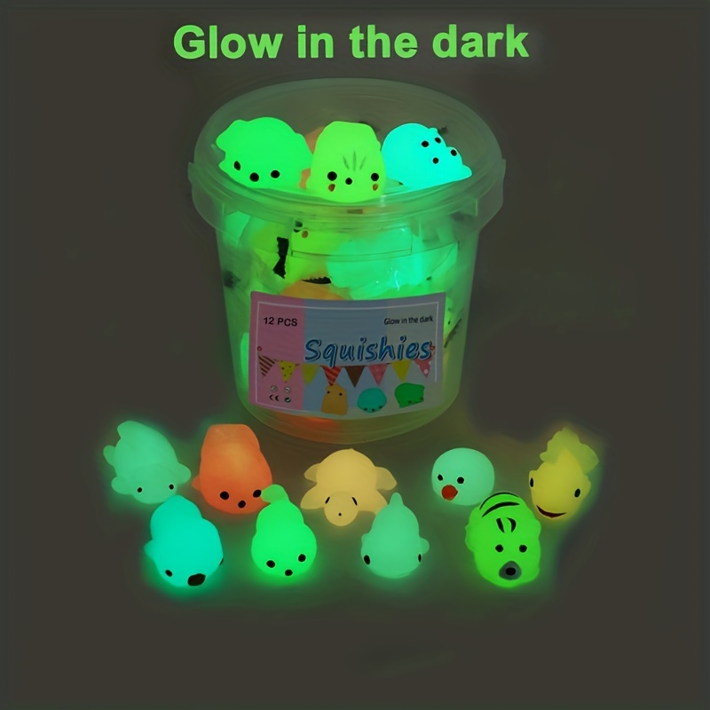 Glow In The Dark Squishies Cute Animal Shape Decompression - Temu