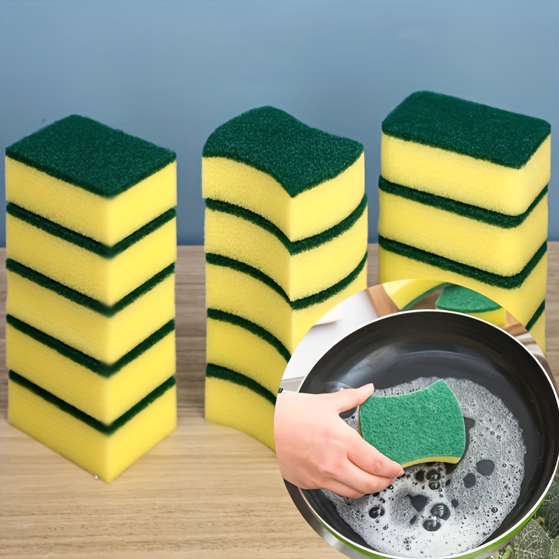 Esponjas envueltas individualmente, esponjas de limpieza de cocina a  granel, esponjas para lavar platos, almohadilla de fregar, esponja redonda  de