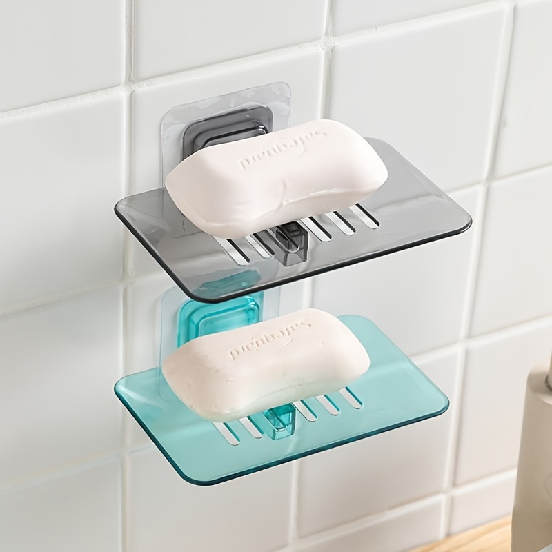 Bathroom Wall Mounted Soap Rack Holder with Drain