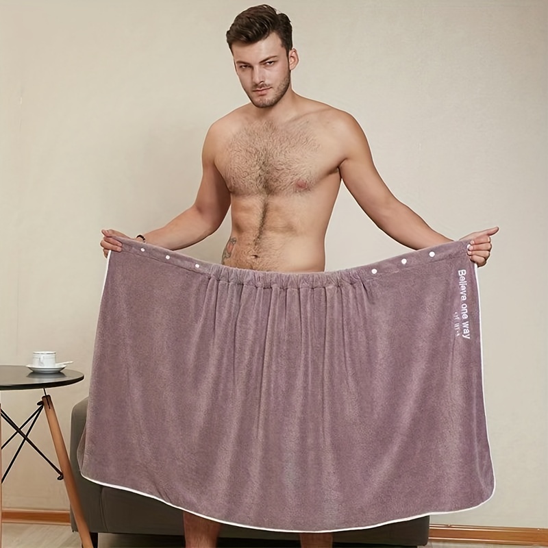 Men's Wearable Spa Bath Wrap Towel Men's Towel Wrap For Spa - Temu