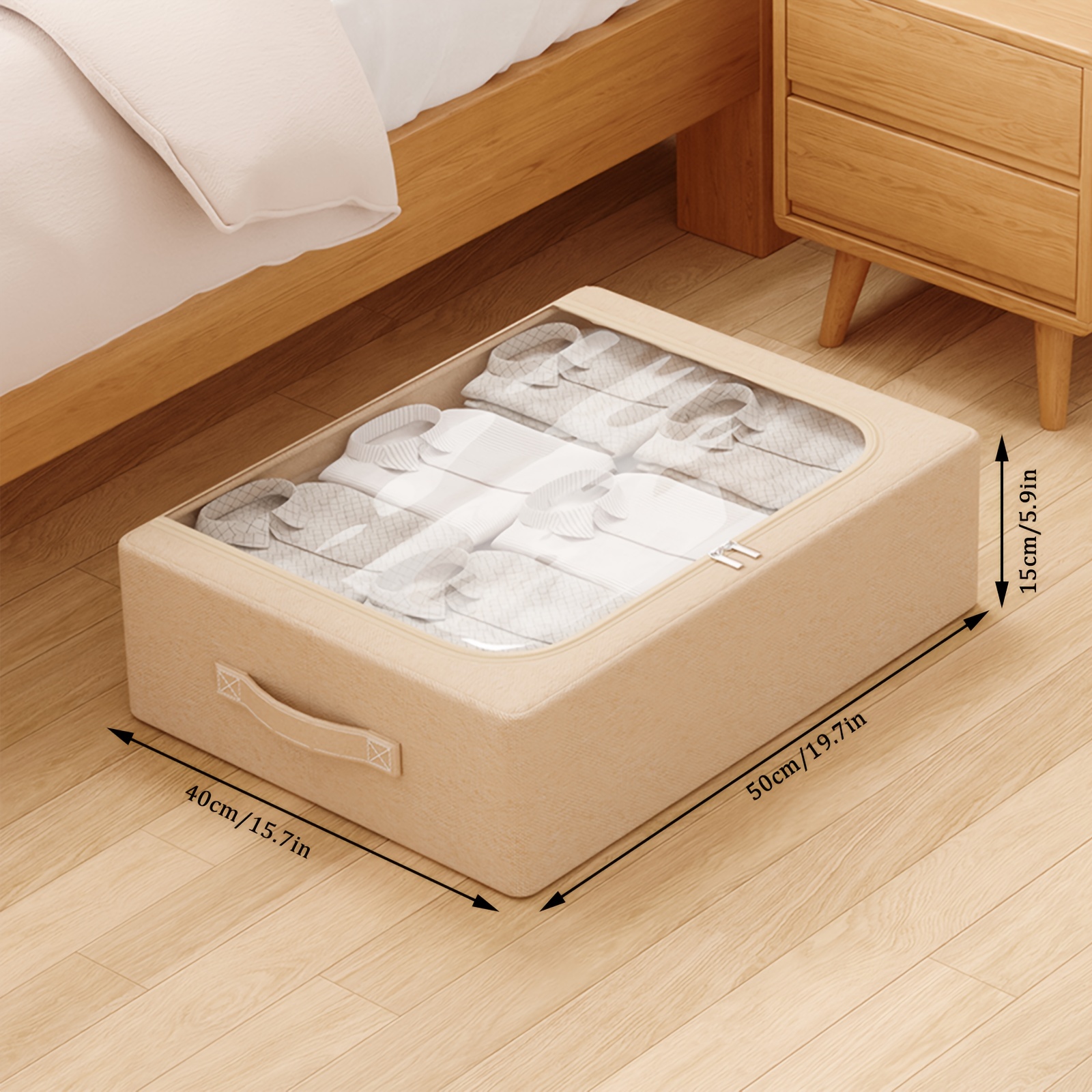 Bed Bottom Quilt Storage Bag Visual Large Capacity Packing - Temu