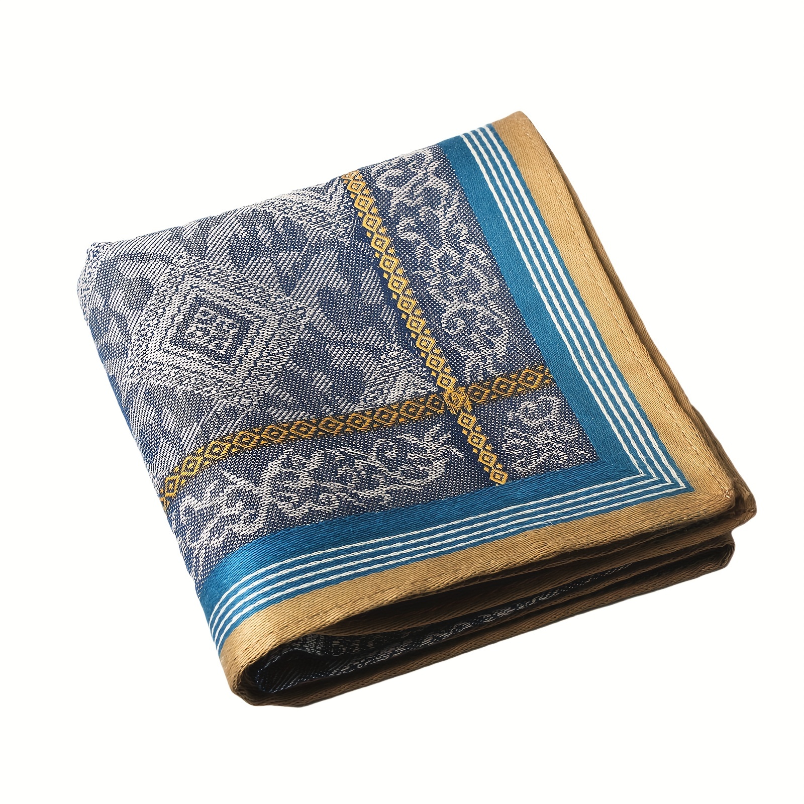 Men's Soft Sweat Absorption Thick Jacquard Handkerchief
