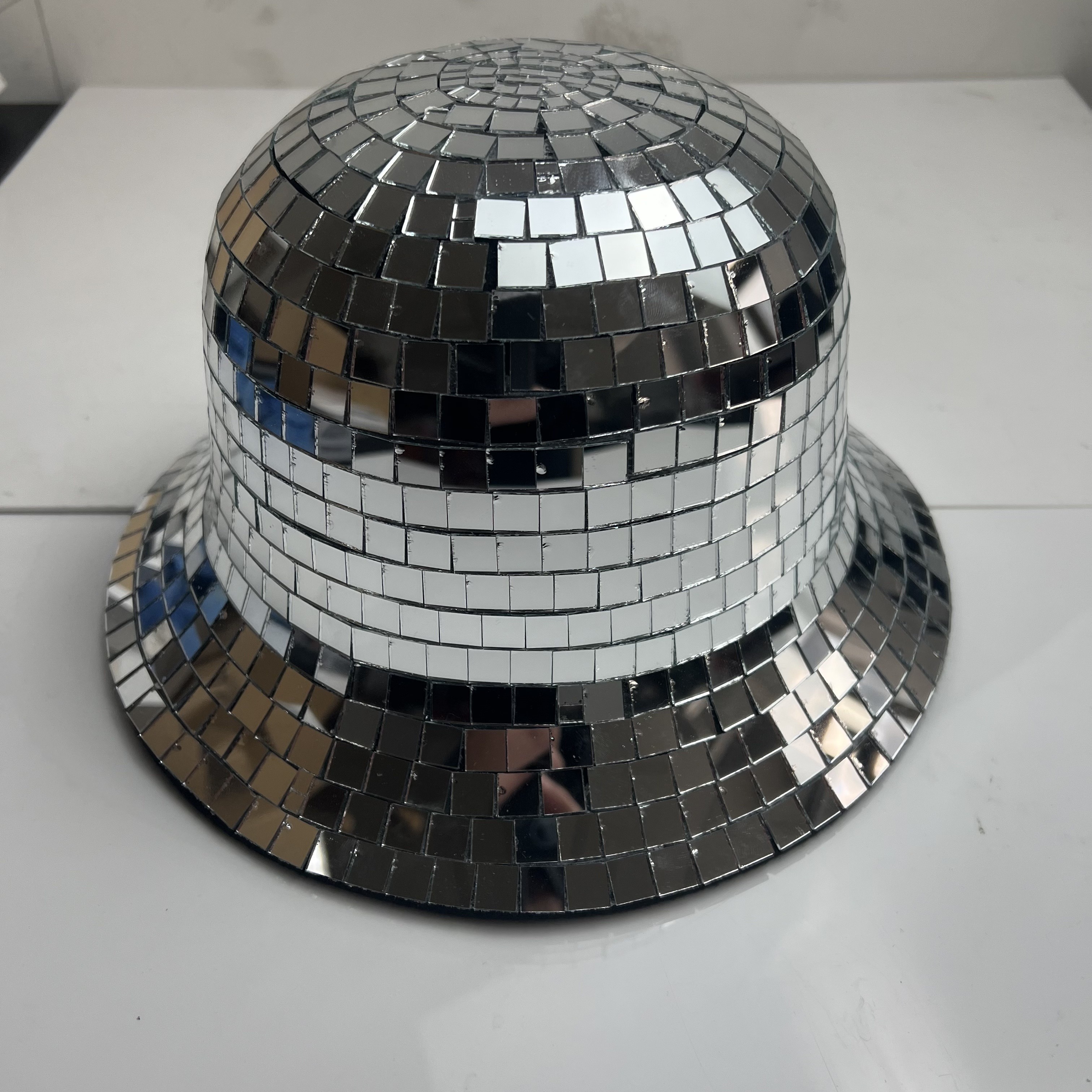 reflective glass disco ball party hat unisex Temu