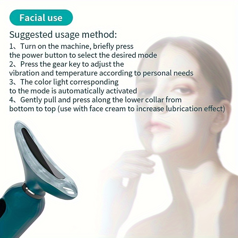 Vibrating Neck Beauty Instrument Colored Light Beauty - Temu