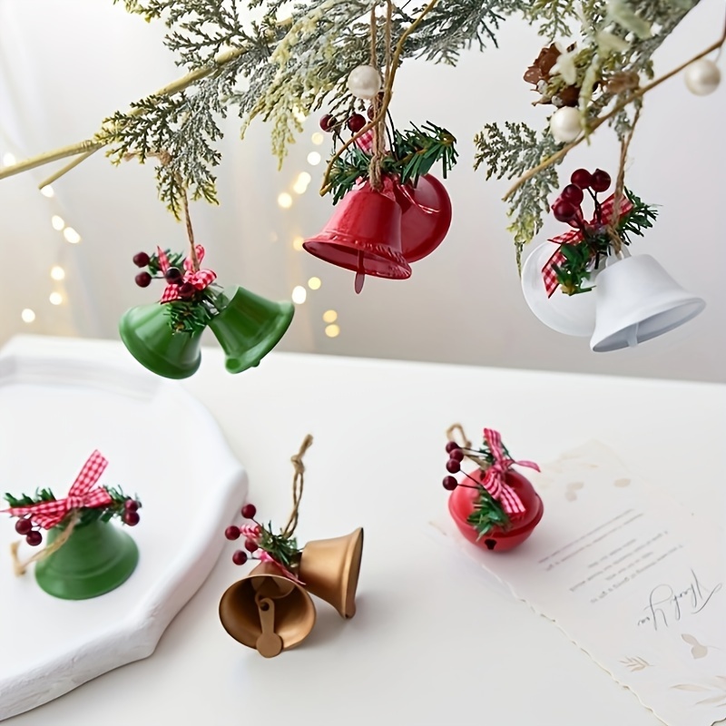 Long Tao 50 Pcs Decorative Bells Craft Bells Jingle Bells Bridal Bells Decor Bells Ornaments Decoration Christmas Tree Pendants for Christmas