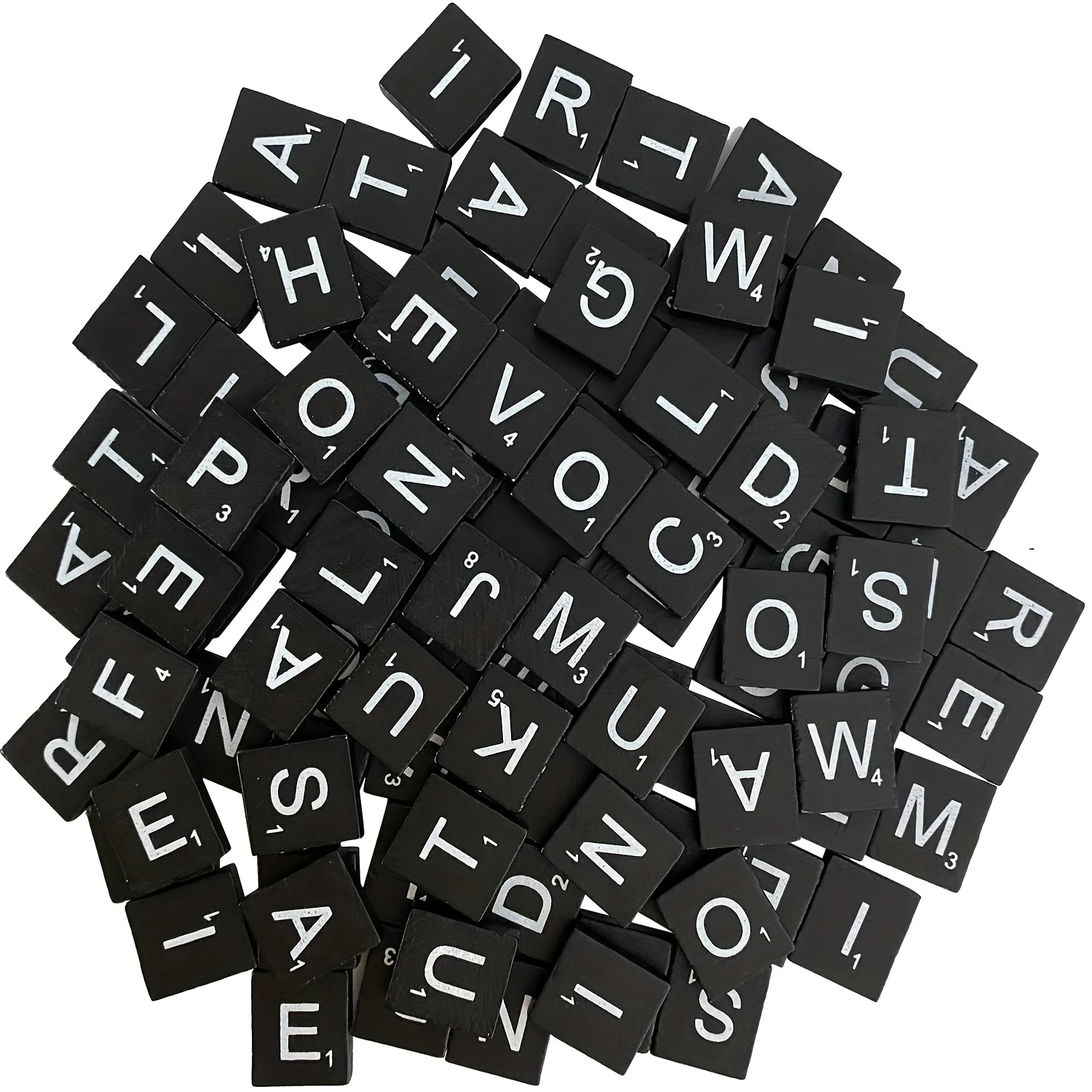 Wooden Puzzle Tiles DIY Letters Spelling Card Games