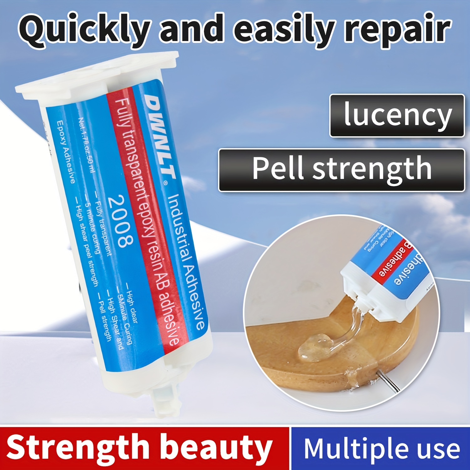 Powerful heat resistant epoxy resin ab glue For Strength 