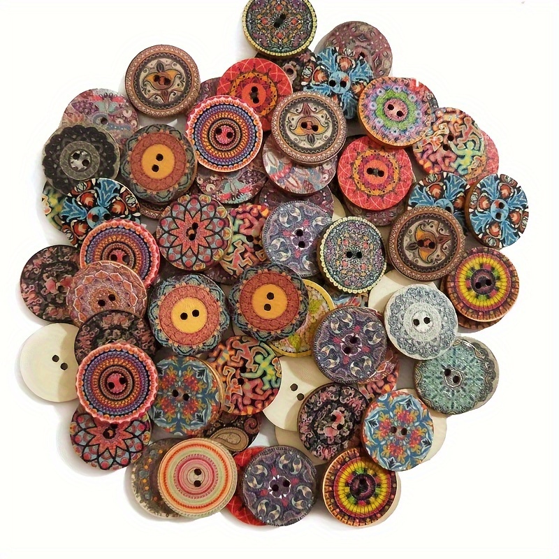 100pcs Wooden Stars Buttons 2 Holes Vintage Small Sewing - Temu