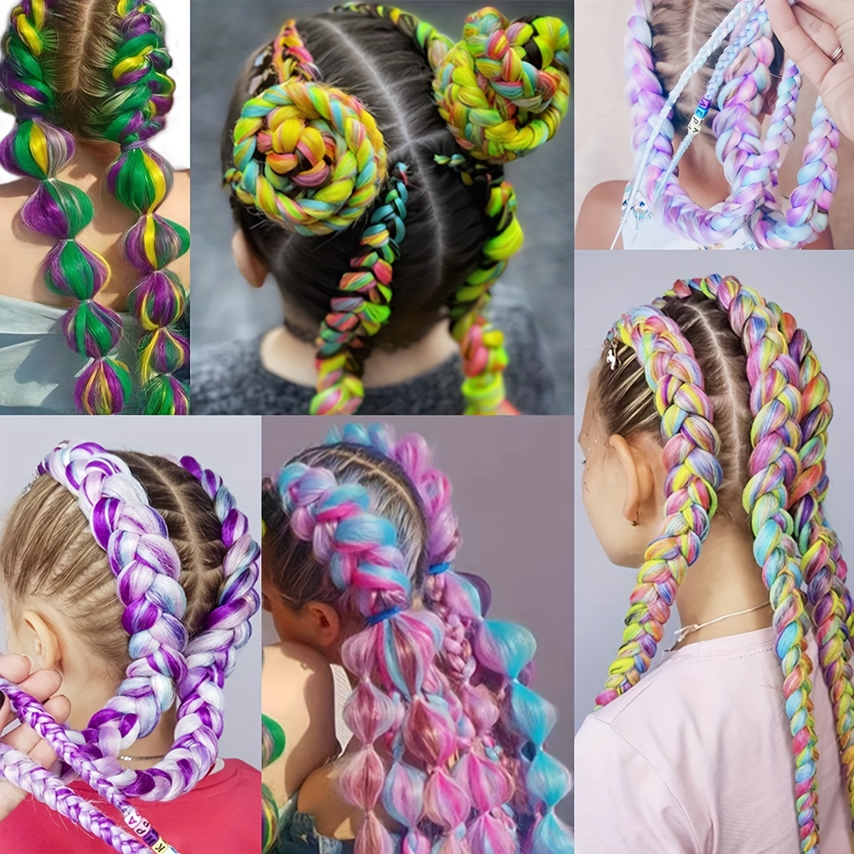 Jumbo box braids with a splash of color #boxbraids #kidstyles #fyp #sh, Jumbo  Box Braids
