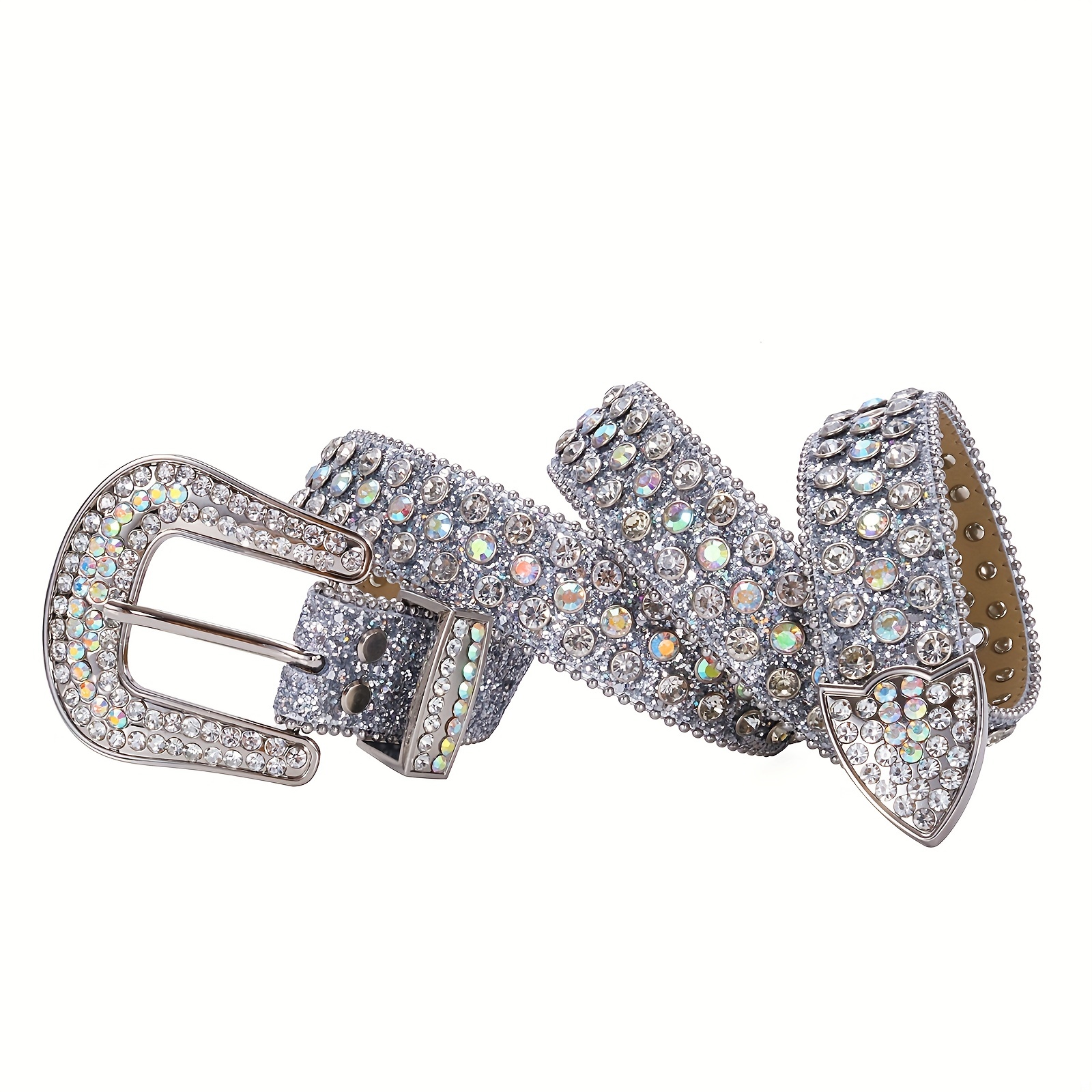 womens mens sparkle plus size belt western Temu