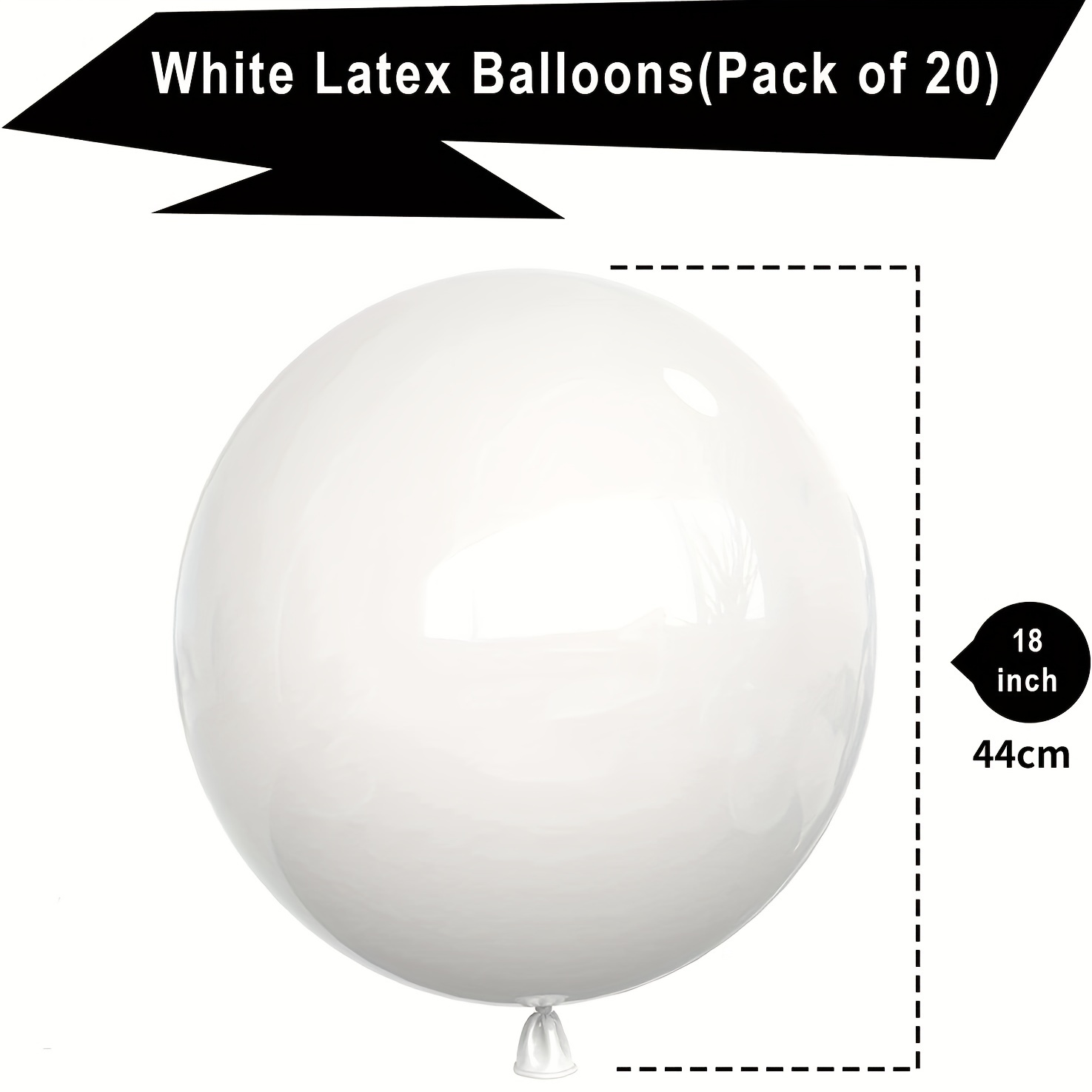 10 Pièces Gros Ballons Blancs (18 Pouces) Ballons Géants - Temu