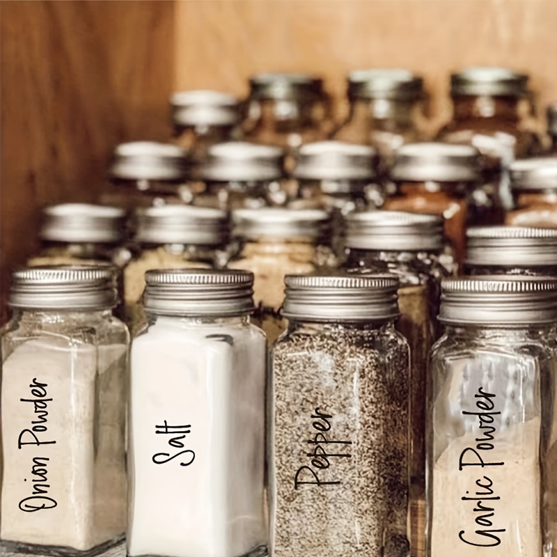 186 Preprinted 30 Blank Spice Jar Labels Waterproof Oil - Temu