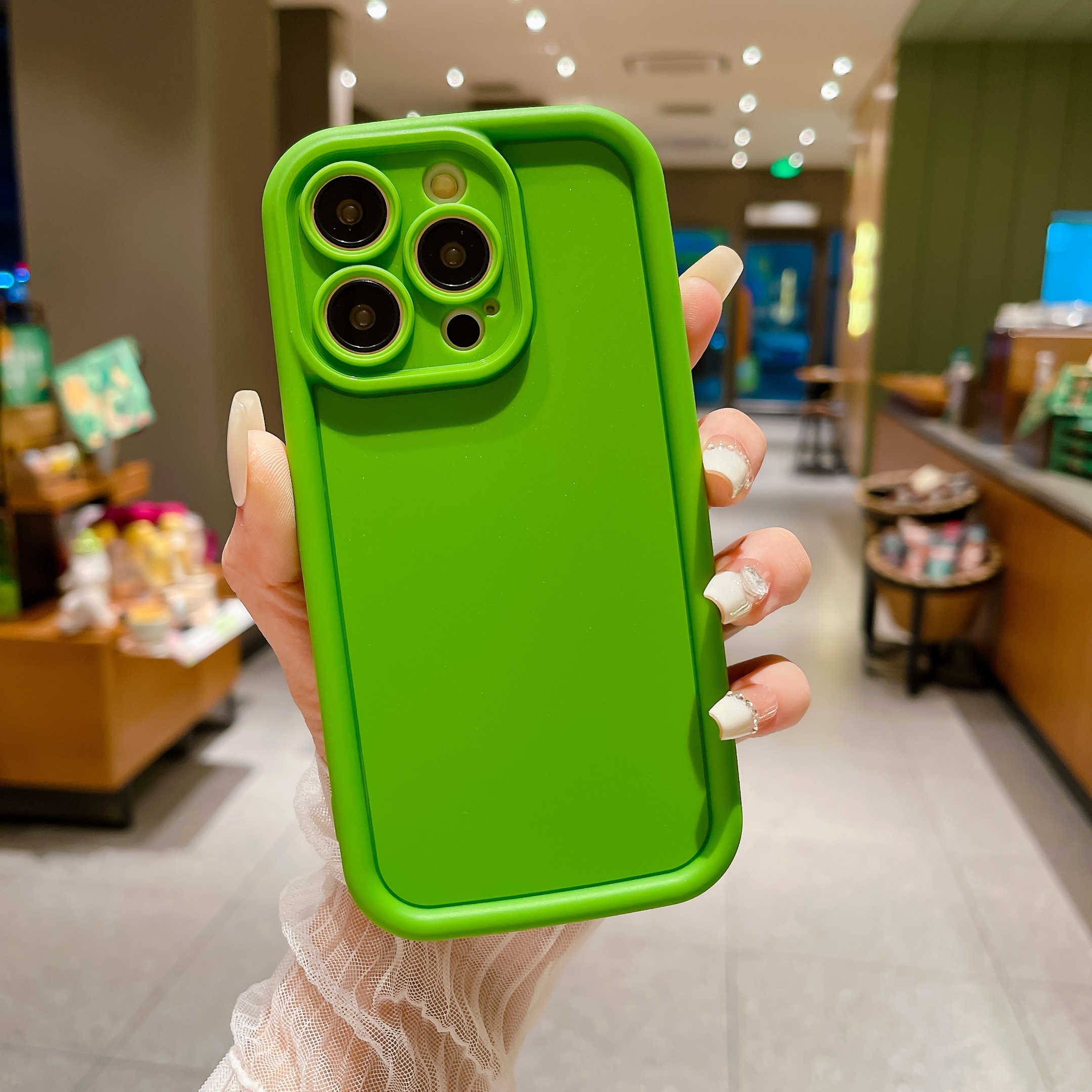 Silicone iPhone 13 Pro Max Case Neon Green