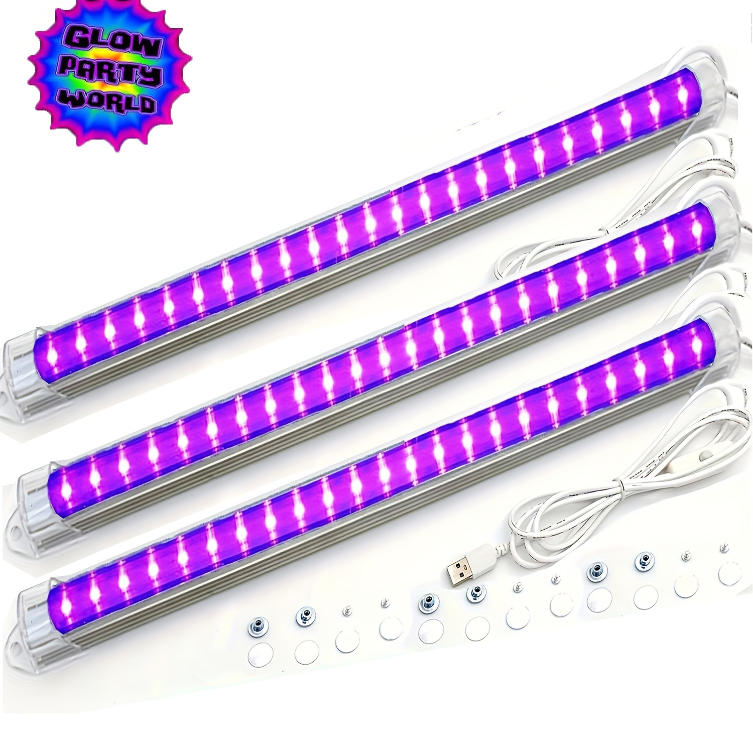 Led Black Light Bar Usb Uv Blacklight Tube Glow In The Dark - Temu