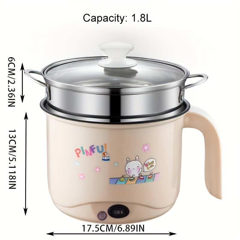 Portable Electric Cooking Pot 1L Dormitory Electric Rice Cooker Multi  functional Household Kitchen Appliances Small Hot Pot - AliExpress