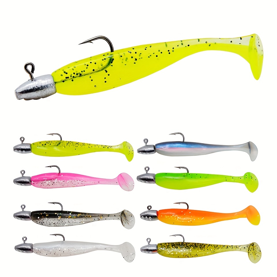 Colorful Artificial Fishing Lure Lead Head Hook Sinking - Temu