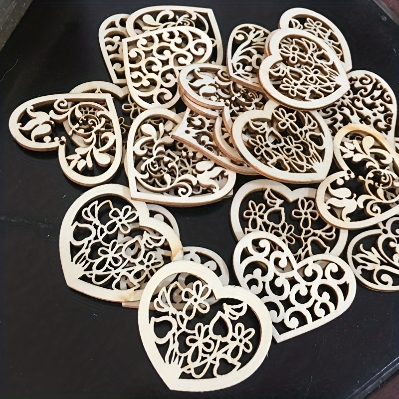 Large Wooden Floral Shaped Crafts Wood Decorations - Temu