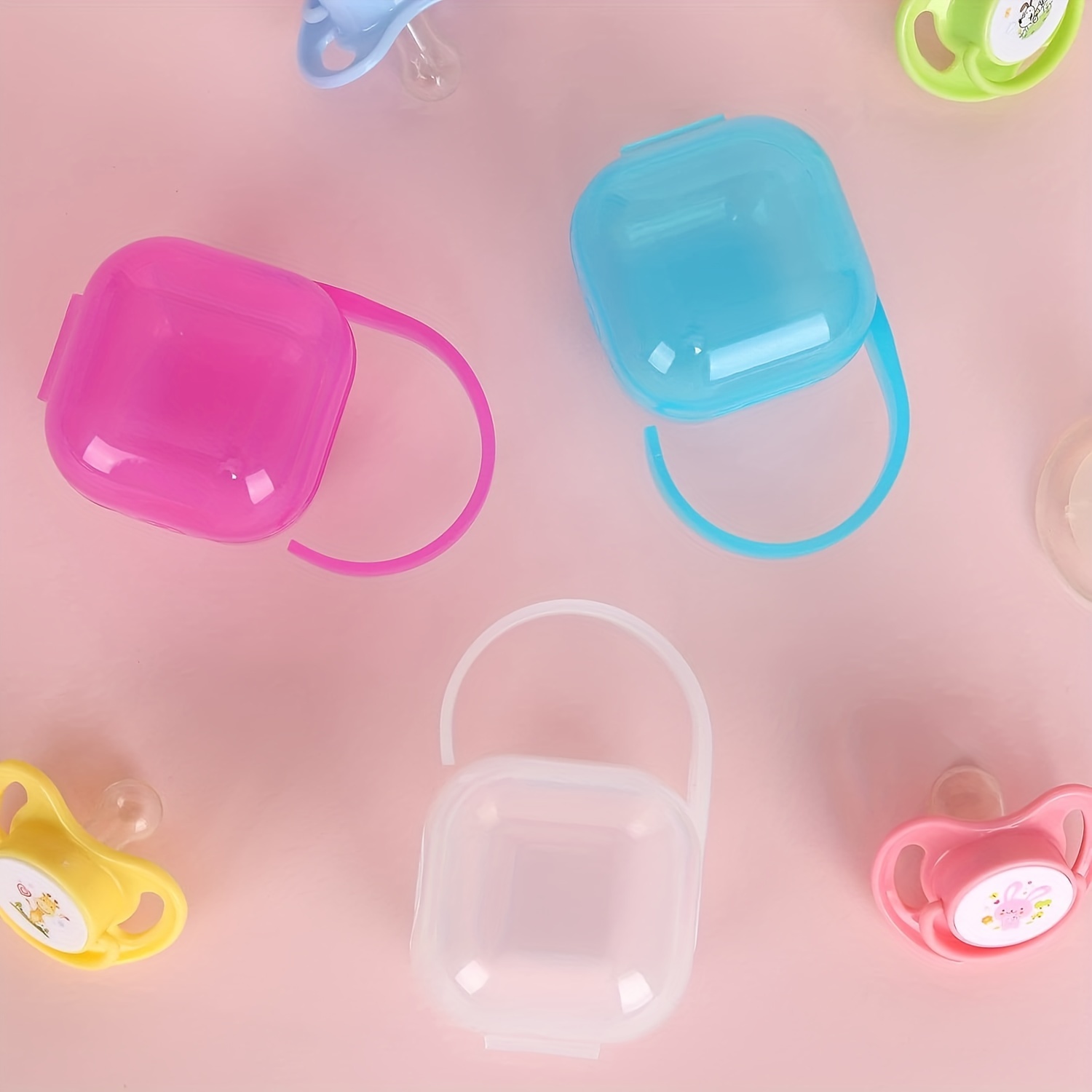 Plastic Box Baby Nipple Storage Case Baby Pacifier Box Soother Nipple  Holder