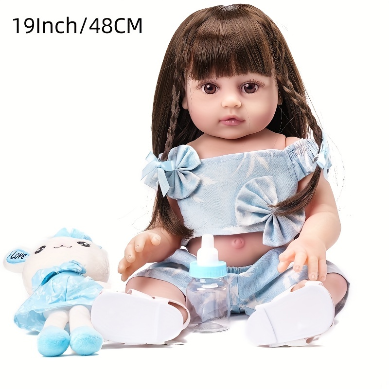 Reborn Girl Doll 48cm Full Silicone Body Realistic Doll Baby Toys