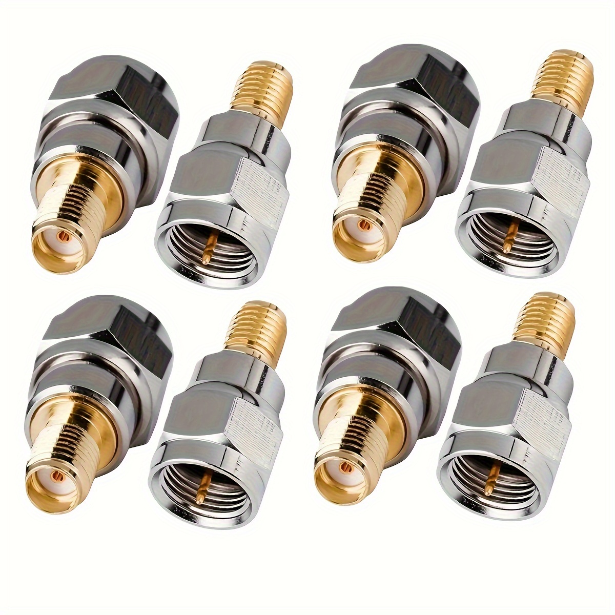 Coaxial to Ethernet Adapter, 4 Pack Coax RF F Female to RJ45 Male Converter  for Line Tester 