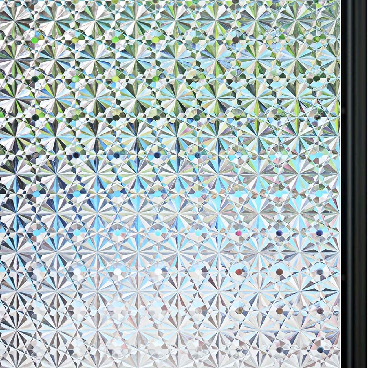 Mikomer statische Fensterfolie, Sichtschutz, dekorative Glasfolie, Bambus,  entfernbar, Buntglas/UV-Schutz, für Zuhause und Büro 17.5 by 78.7-inch