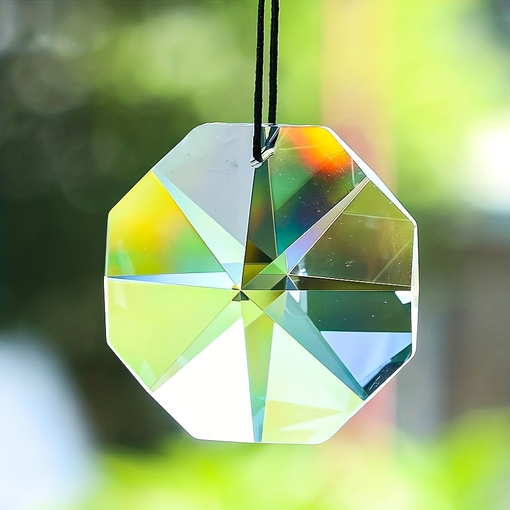 Boule de cristal en verre transparent prisme attrape-soleil Rainbow