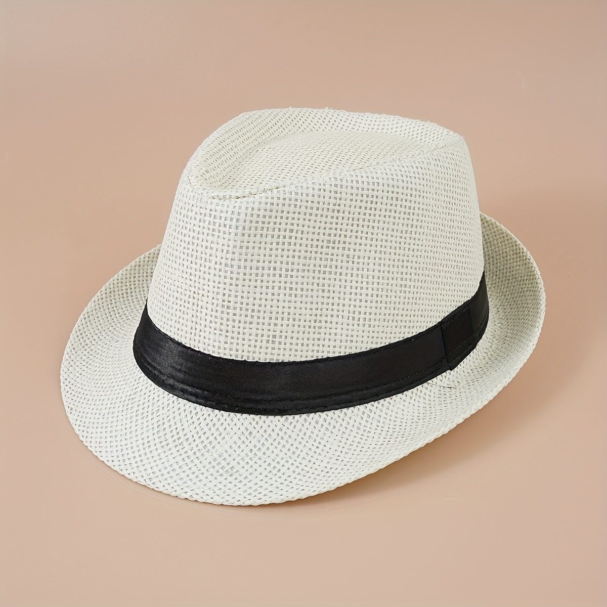 Strap Decor Jazz Fedora Solid Color Lightweight Vintage - Temu