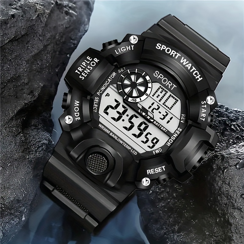 Multifunctional Sports Watch Men'S Night Light Waterproof - Temu