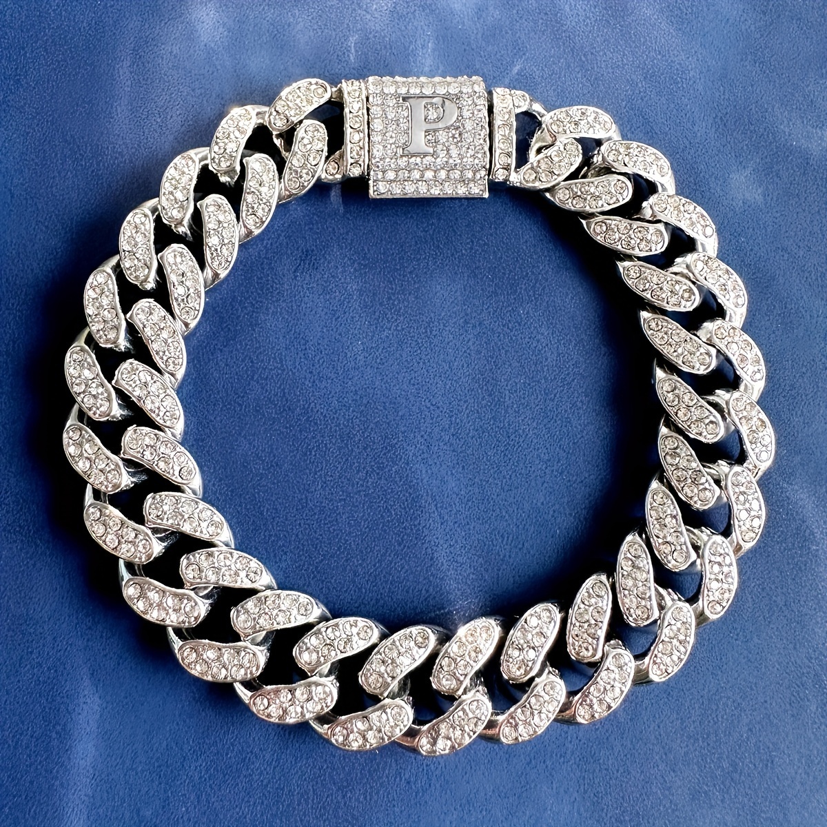 Cuban link armband hot sale iced out