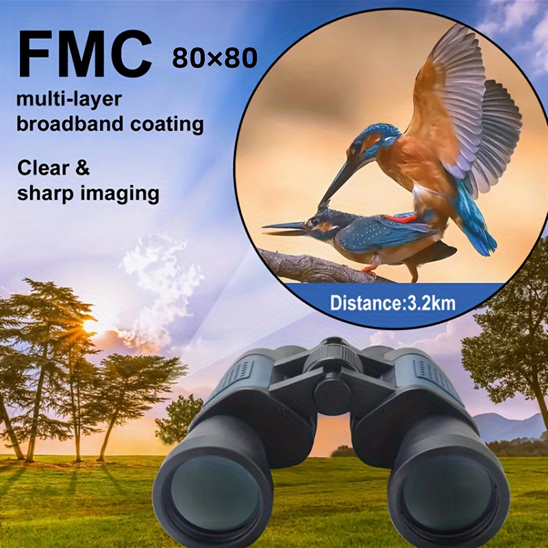 Télescope binoculaire haute définition 80x80 Hd Télescope haute puissance  pour la faune Observation des oiseaux Chasse Camping Voyage
