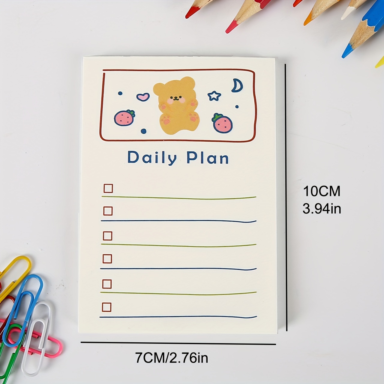 Kawaii Confession Bear Memo Pad To Do List Mini Notepad Deco - Temu