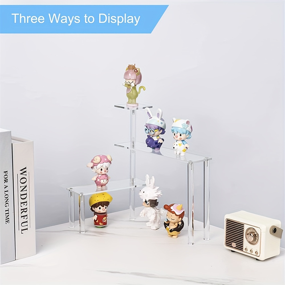 Acrylic Display Stand for Figures, Collectibles, Toys and Dolls, Jewelry,  Action Figures Collection Organizer Holder, Cosmetic Items Display Risers