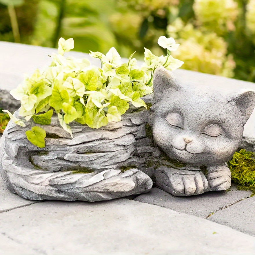 1 pc Statue de chat Animal décoration de Statue de jardin - Temu