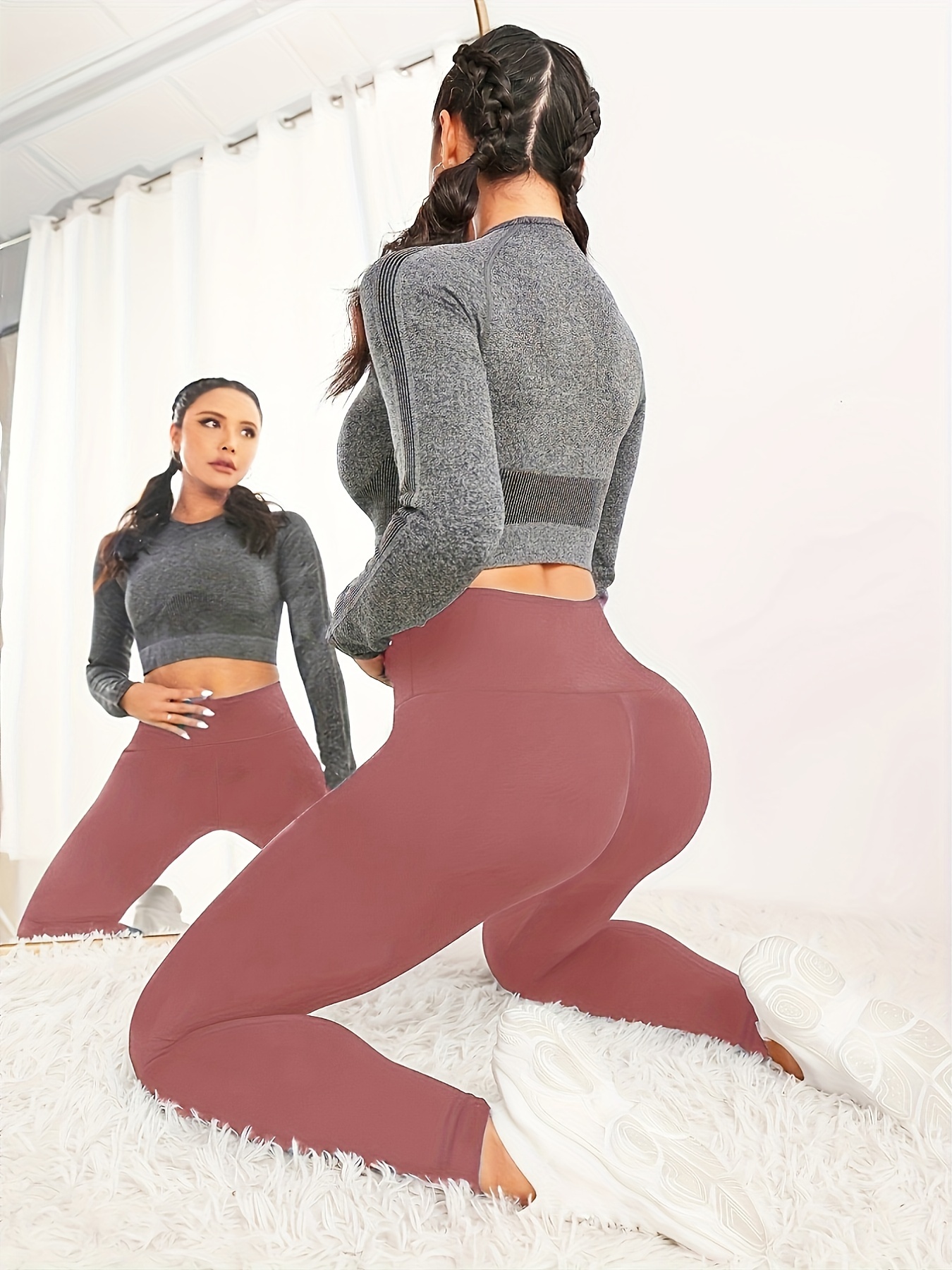 Shape Body High Waist Yoga Sports Leggings Slim Fit Stretchy - Temu New  Zealand