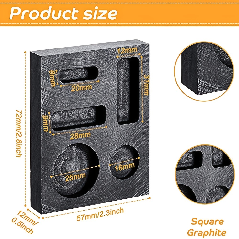 Coin Combo Mould Ingot Casting Molds Smelting Graphite Crucible Metal
