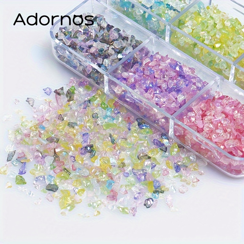 Irregular Crystal Broken Glass Stones Colorful 3d Epoxy - Temu