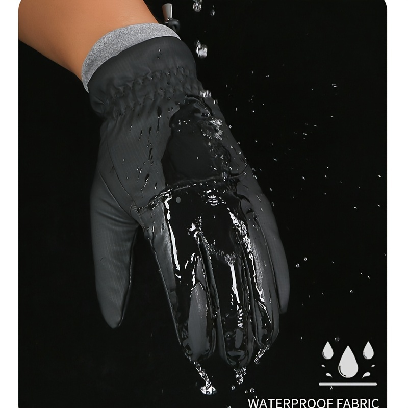 Plush Thickened Winter Gloves Windproof Waterproof Warm Touch Screen Gloves