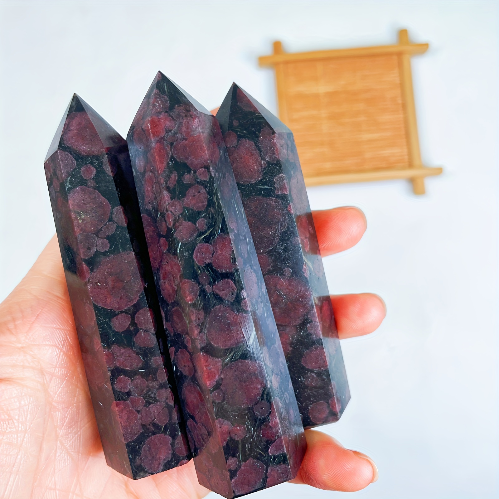 Natural Garnet Crystal Point / Garnet Crystal Tower For - Temu