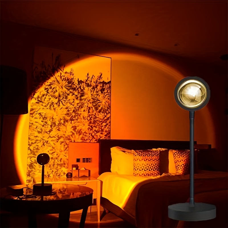 0€01 sur Lampe Projecteur Rotation de Lumière d'Ambiance Coucher Soleil  pour Maison Fête Salon Chambre - Achat & prix