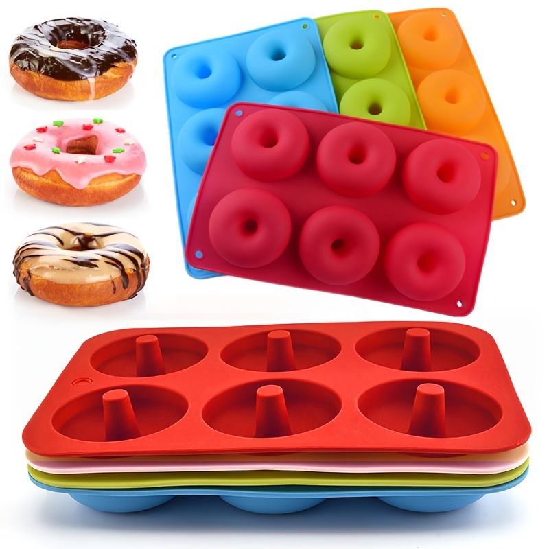 6 Holes Donut Silicone Cake Mold Diy Baking Mold Biscuit Chocolate Food  Grade Silicone Cake Mold - Temu