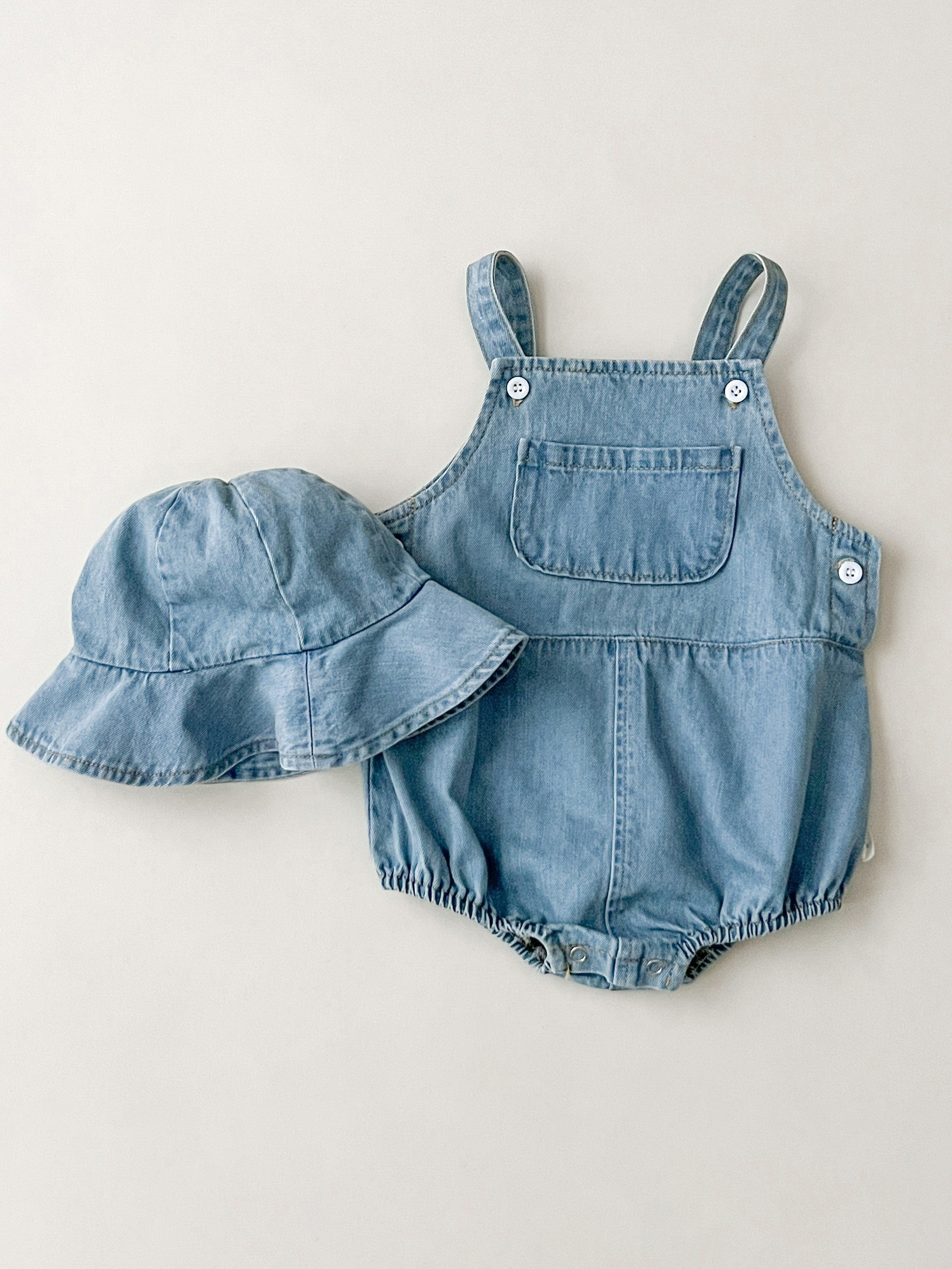 Baby girl jean clearance romper