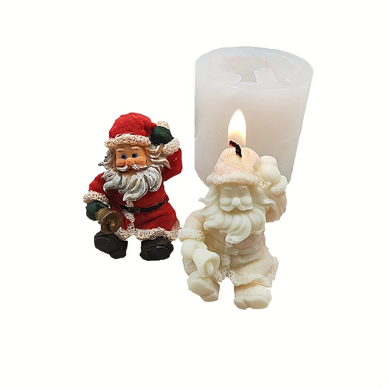 3D Christmas Santa Claus Silicone Candle Mold DIY Gypsum Soap