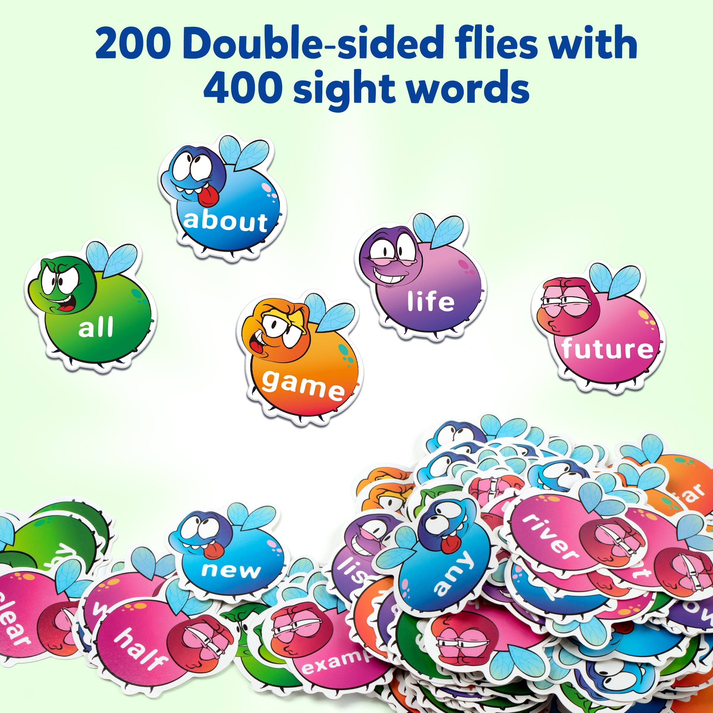 Sight Words Game 400 Fry Sight Words 4 Fly Swatters Set Word - Temu