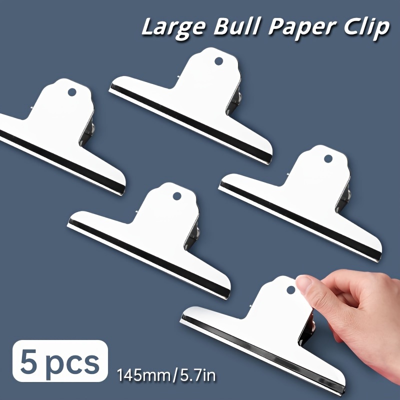 E-shop Große Büroklammern "Bull" 14,5 cm/5,7 Zoll für Zeichnungen, Pinnwände, Kunstwerke, Lebensmittelbeutel, Bilder, Fotos, Metall-Clip für Zuhause,
